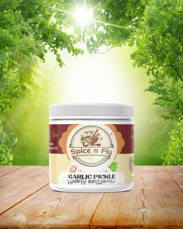SPICE N FLY ™ Premium Garlic Pickle - பூண்டு ஊறுகாய் - Poondu Oorugai